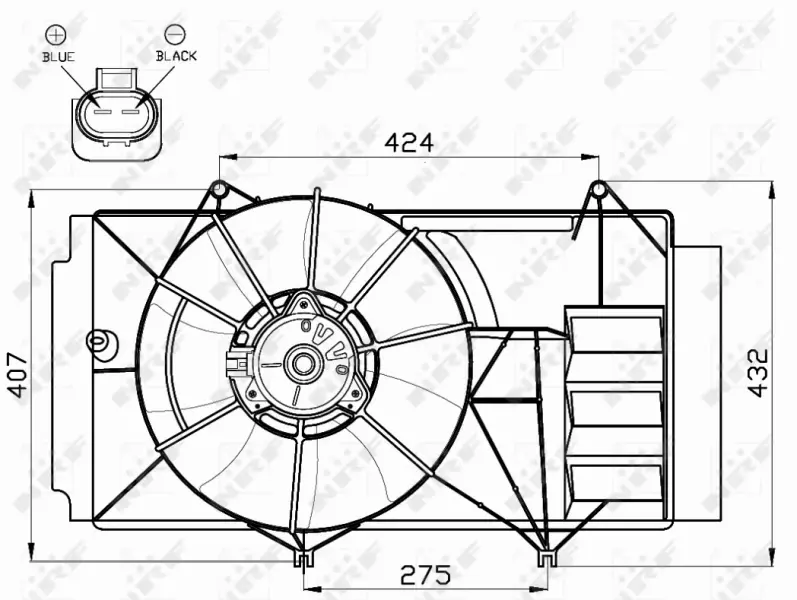 NRF WENTYLATOR CHŁODNICY 47525 