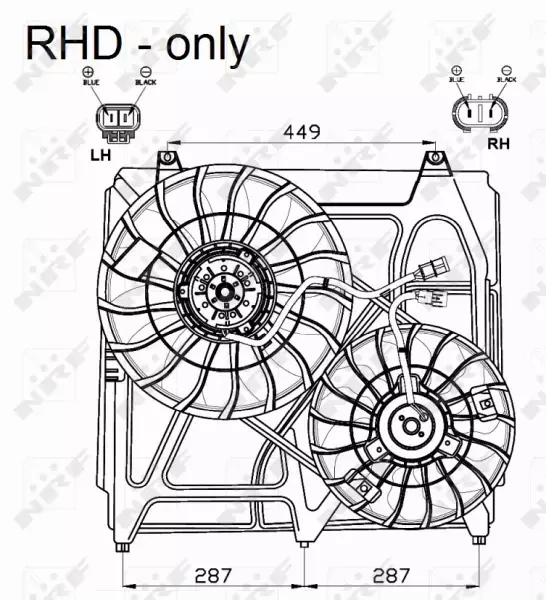 NRF WENTYLATOR CHŁODNICY 47549 