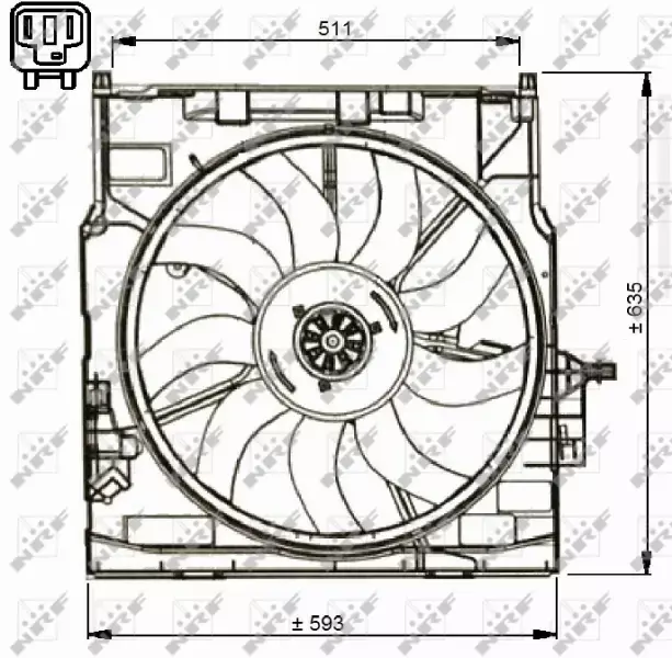 NRF WENTYLATOR CHŁODNICY 47734 