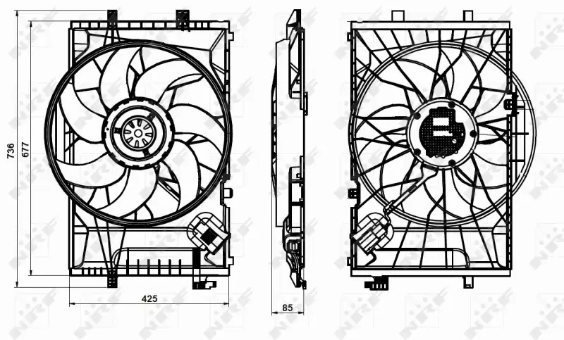 NRF WENTYLATOR CHŁODNICY 47846 