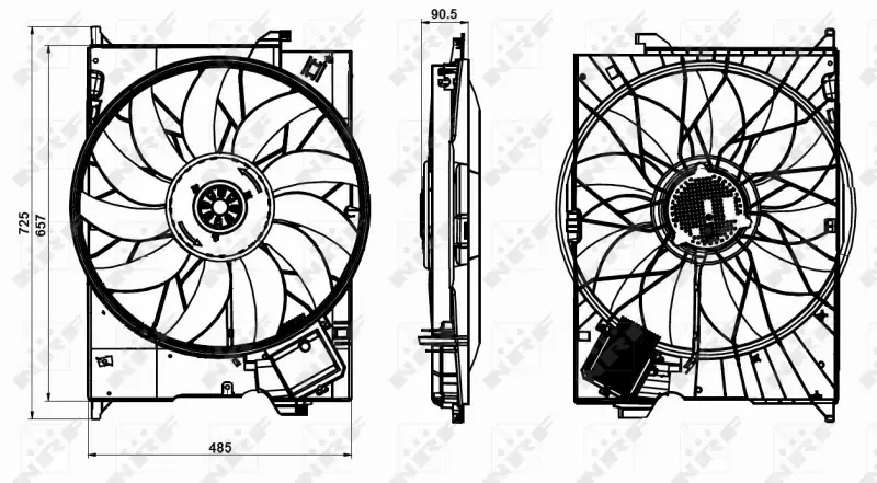 NRF WENTYLATOR CHŁODNICY 47852 