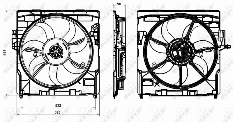 NRF WENTYLATOR CHŁODNICY 47864 