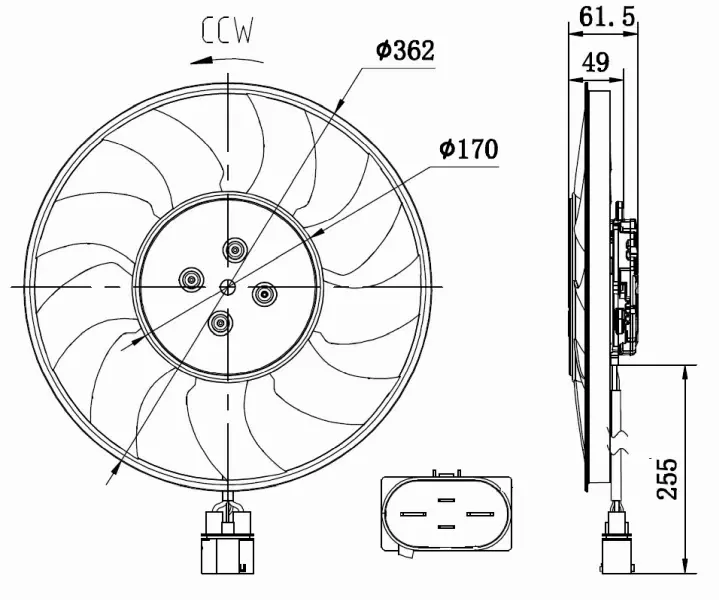 NRF WENTYLATOR CHŁODNICY 47917 