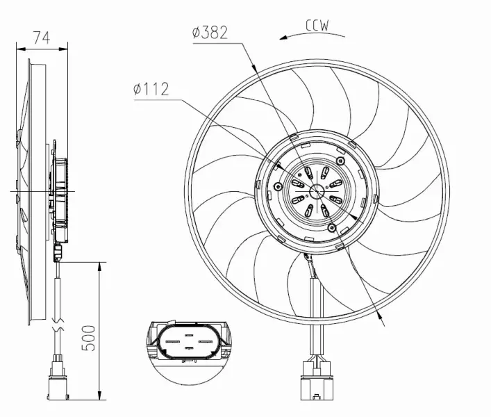 NRF WENTYLATOR SILNIKA 47919 