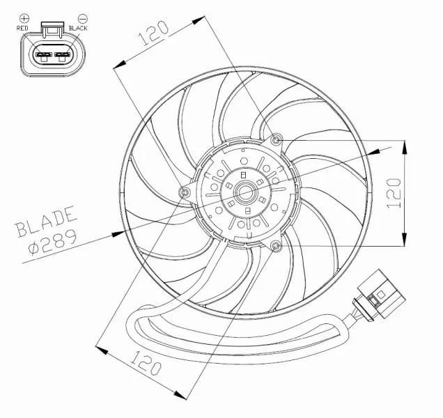 NRF WENTYLATOR CHŁODNICY 47946 