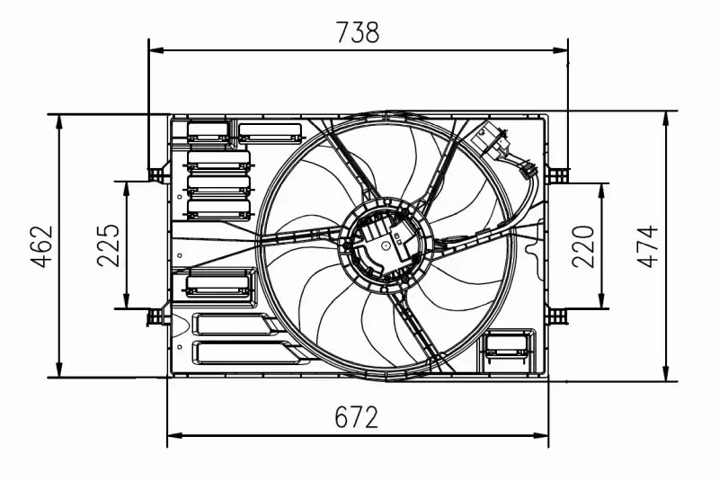 NRF WENTYLATOR CHŁODNICY 47950 