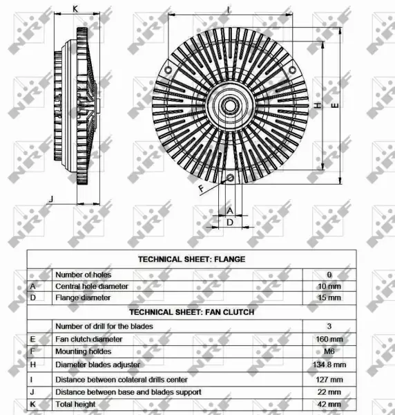 NRF SPRZĘGŁO WENTYLATORA 49530 