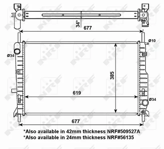 NRF CHŁODNICA WODY FORD MONDEO II MK2 1.8 TD 2.5  