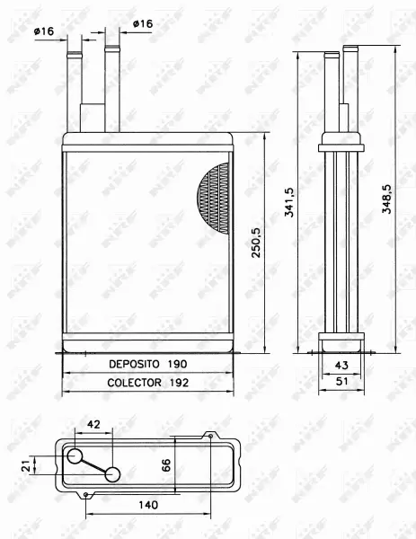 NRF NAGRZEWNICA 52066 