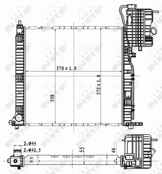 NRF CHŁODNICA SILNIKA 53176 