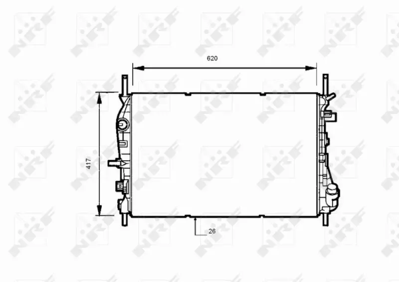 NRF CHŁODNICA WODY FORD MONDEO III MK3 