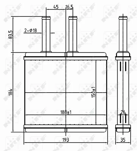 NRF NAGRZEWNICA 54269 