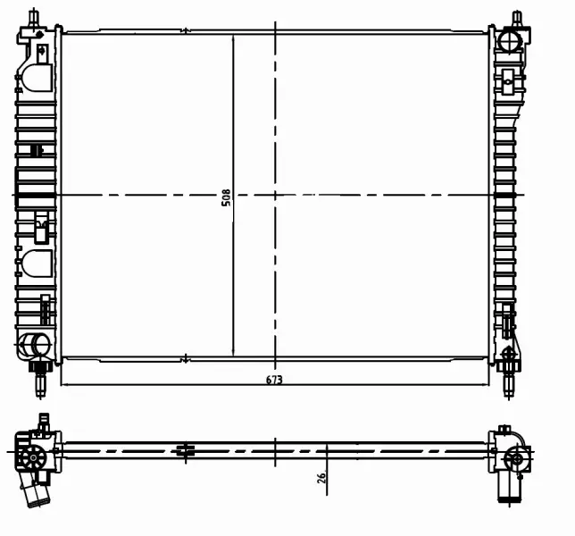 NRF CHŁODNICA SILNIKA 550013 