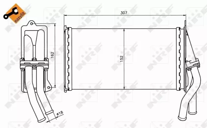 NRF NAGRZEWNICA 58037 