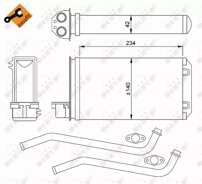 NRF NAGRZEWNICA 58617 