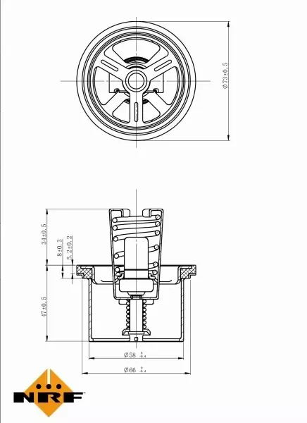 NRF TERMOSTAT PŁYNU 725020 