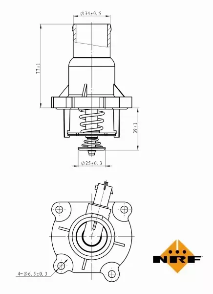 NRF TERMOSTAT PŁYNU CHŁODZĄCEGO 725030 