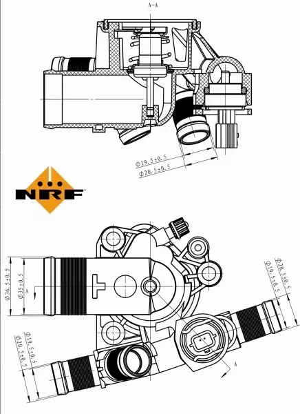 NRF TERMOSTAT PŁYNU CHŁODZĄCEGO 725045 