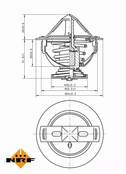 NRF TERMOSTAT PŁYNU CHŁODZĄCEGO 725060 