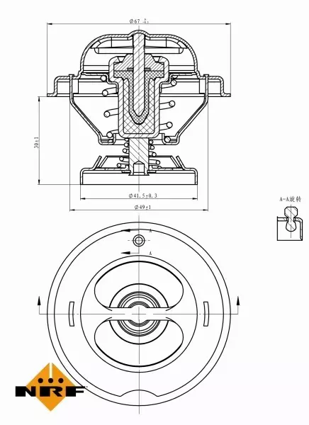 NRF TERMOSTAT 725074 