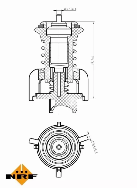 NRF TERMOSTAT PŁYNU CHŁODZĄCEGO 725095 