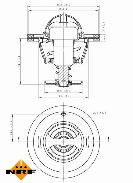 NRF TERMOSTAT 725126 