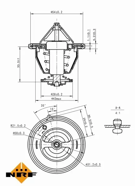 NRF TERMOSTAT 725132 