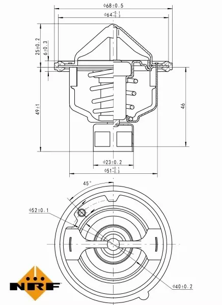 NRF TERMOSTAT 725142 