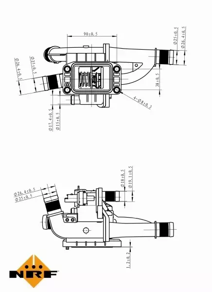 NRF TERMOSTAT 725163 