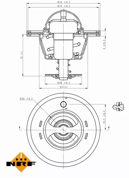 NRF TERMOSTAT 725180 