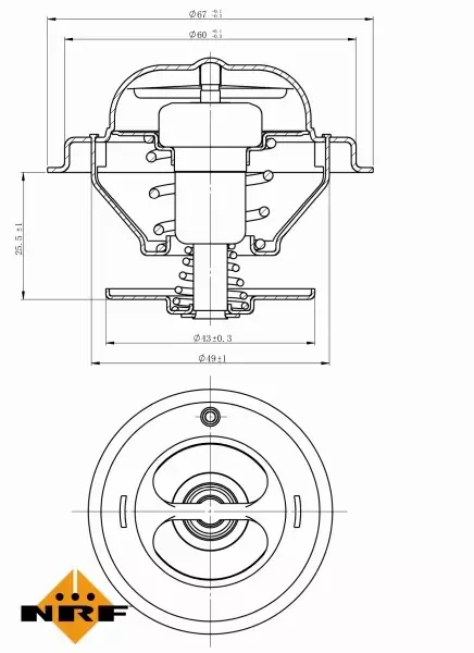 NRF TERMOSTAT 725185 