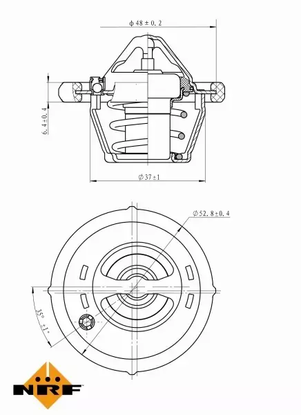 NRF TERMOSTAT 725187 