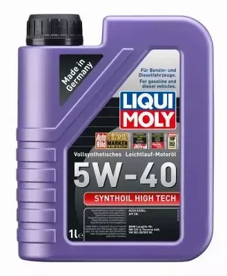 LIQUI MOLY SYNTHOIL HIGH TECH 5W40 SN/CF A3/B4 6L + ZAWIESZKA 