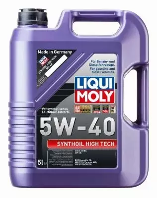 LIQUI MOLY SYNTHOIL HIGH TECH 5W40 SN/CF A3/B4 6L + ZAWIESZKA 