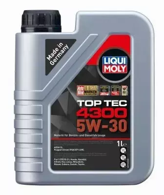 LIQUI MOLY TOP TEC 4300 5W30 SYNTHETIC 6L 