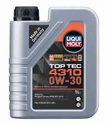 LIQUI MOLY TOP TEC 4310 0W30 C2 PSA B71 2312 1L 