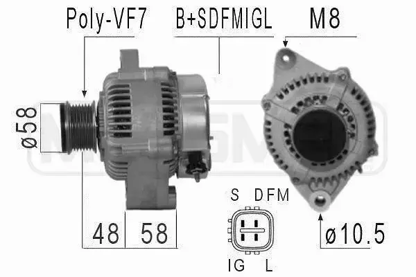 ERA ALTERNATOR 210577A 