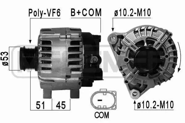 ERA ALTERNATOR 210877A 