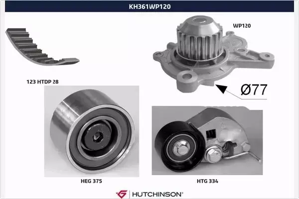 HUTCHINSON ZESTAW ROZRZĄDU KH 361WP120 