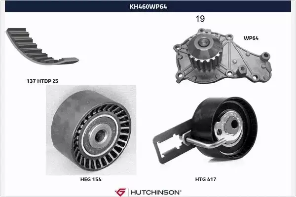 HUTCHINSON ZESTAW ROZRZĄDU KH 460WP64 