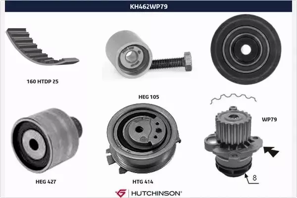 HUTCHINSON ZESTAW ROZRZĄDU KH 462WP79 