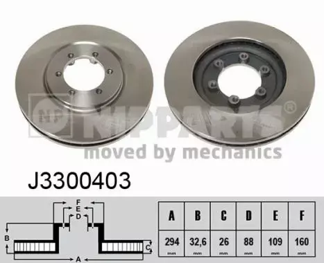 NIPPARTS TARCZA HAMULCOWA J3300403 