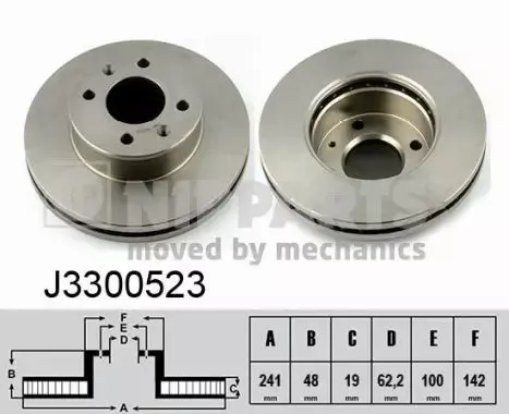 NIPPARTS TARCZA HAMULCOWA J3300523 