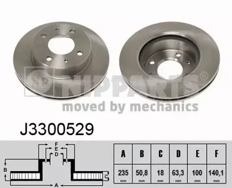 NIPPARTS TARCZA HAMULCOWA J3300529 