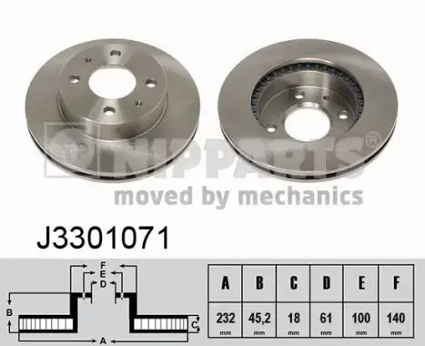 NIPPARTS TARCZA HAMULCOWA J3301071 