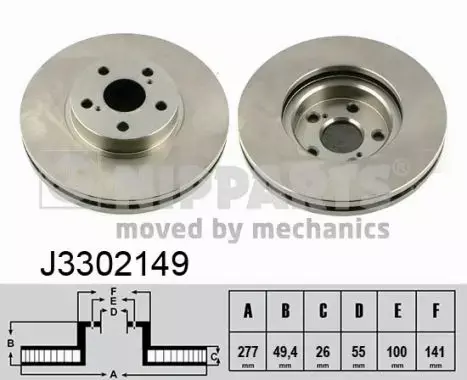 NIPPARTS TARCZA HAMULCOWA J3302149 