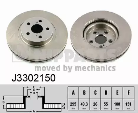 NIPPARTS TARCZA HAMULCOWA J3302150 