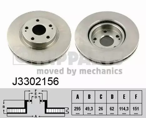 NIPPARTS TARCZA HAMULCOWA J3302156 