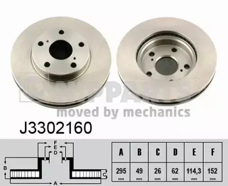 NIPPARTS TARCZA HAMULCOWA J3302160 