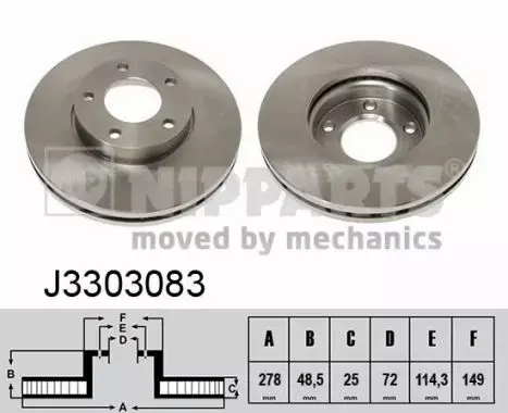 NIPPARTS TARCZA HAMULCOWA J3303083 